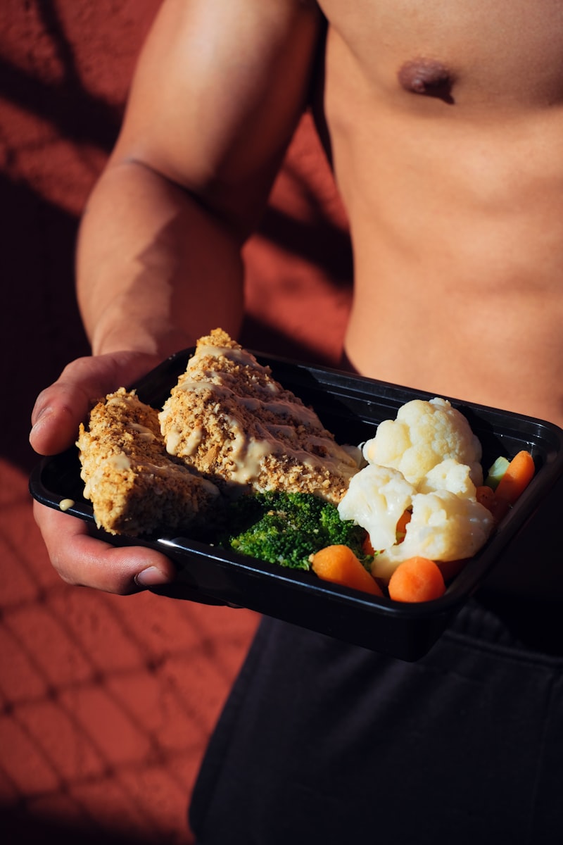 Healthy meal tray